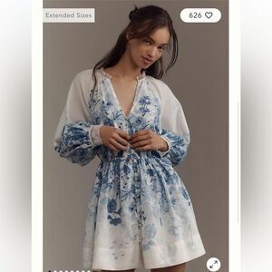 Anthropologie Let Me Be V-Neck A-Line Mini Dress